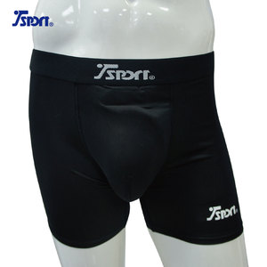 กางเกงขาสั้นรัดรูป TSPORT สีดำ ยืดได้ 4 ทิศทาง สำหรับการฝึกกีฬา พร้อมช่องใส่ถ้วย (โพลีเอสเตอร์/สแปนเด็กซ์/ไนลอน/ยาง) - Product Image 2