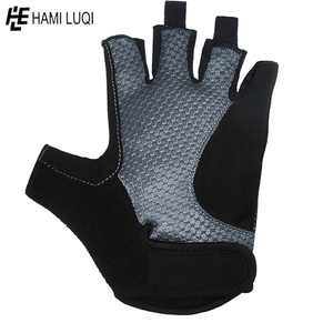 Unisex Customized Half-Finger <b>Gym</b> Gloves Leather Spandex <b>Weight</b> Lifting Gloves for Fitness Sports Competition Men and Women - Product Image 3