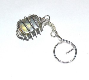 Labradorite Tumbled Stone Keychain - Product Image 1