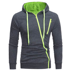 Sudadera con capucha de dos tonos 100% algodón de alta calidad y precio bajo cuello levantado patrón sólido tela tejida para invierno - Product Image 5