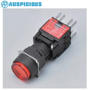 16mm IP65 Waterproof Momentary/Alternate Push Button Switch, Illuminated Push Button Switch