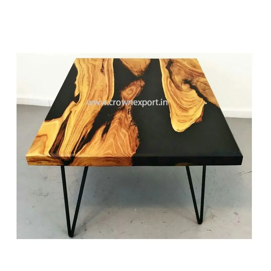 Möbel Dekor Schwarz & Natur Fertig Epoxidharz Tisch Epoxid Tisch Holz/Epoxidharz Tisch Massivholz/Epoxid Holz Tisch