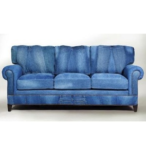 Sofá de Mezclilla Premium para Sala de Estar Moderna, Sofá de Diseño Tapizado en Mezclilla, Muebles Contemporáneos para el Hogar, Elegante y Cómodo - Product Image 3