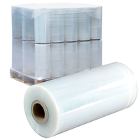 Prix usine Film étirable 80 Gauge Jumbo rouleau 50kg Palette Wrap Emballage en plastique Film Transparent 4 Rouleaux par boîte Carton personnalisé