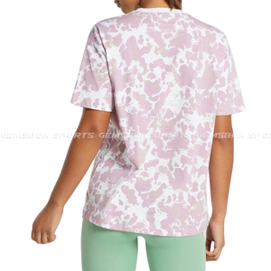 Camiseta gráfica de camuflaje de alta calidad para mujer, ropa cómoda y ligera ecológica de alto rendimiento al por mayor - Product Image 3