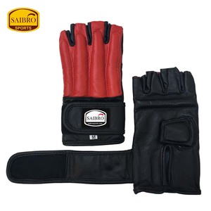 Gants d'entraînement de cyclisme professionnels demi-doigt Kickboxing Logo personnalisé cuir de vachette imprimé PU main Arts martiaux boxe - Product Image 2