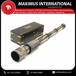 Télescope en laiton de Londres nautique Spyglass avec couverture de boîte en cuir de qualité supérieure Cadeau de navigation maritime fantaisie - Product Image 3