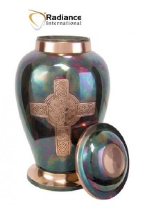 Urna Funeraria de Latón con Cruz Celta para Cenizas Humanas, Urna Conmemorativa de Metal para Adultos, Estilo Europeo, Decorativa - Product Image 3