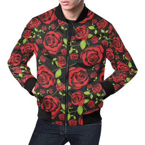 Veste bombardier sublimation pour hommes, vêtements de rue, col montant, manches longues, couleur personnalisée, design en vente - Product Image 3