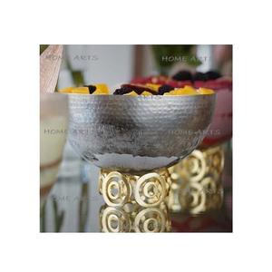 Bol à chocolats en métal martelé avec support design bol de service alimentaire de taille personnalisée de forme ronde en vrac - Product Image 1