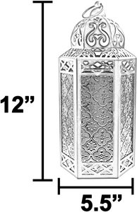 Linterna de cristal de Metal decorativa hecha a mano para interiores y exteriores, decoración de boda de la mejor calidad, marroquí, nueva - Product Image 3