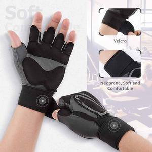 Guantes de levantamiento de pesas para hombre y mujer, manoplas de gimnasio para entrenamiento, con soporte para muñeca, antideslizante, protección total de Palma, venta al por mayor - Product Image 3