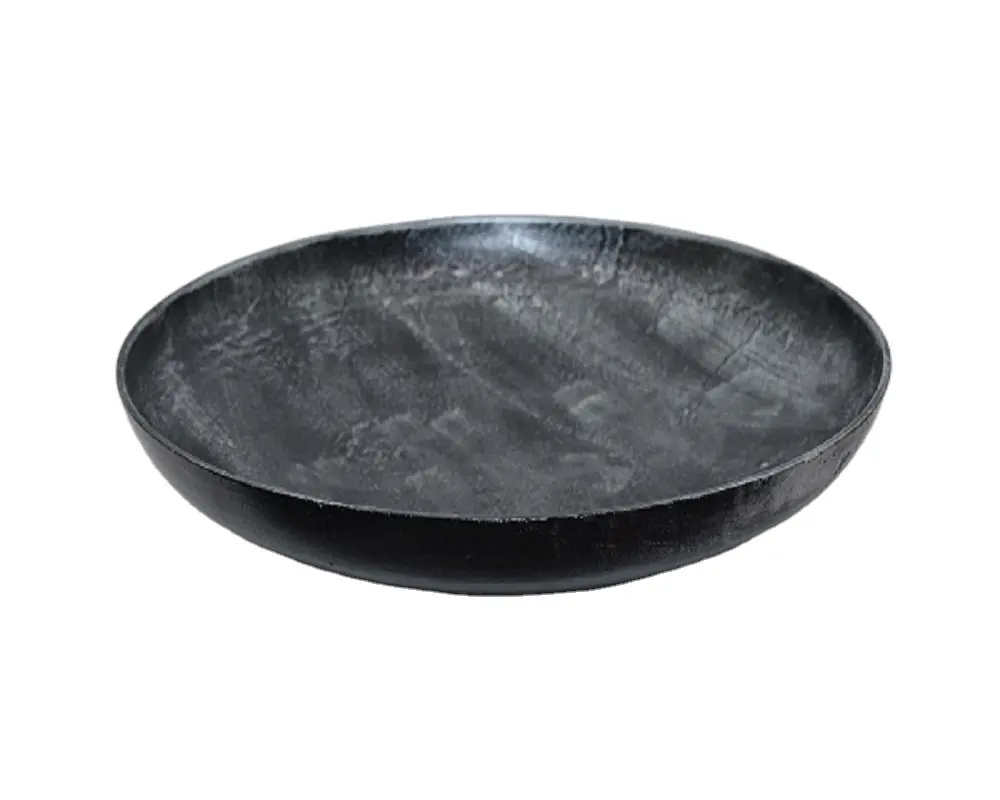 Designer Sand Casting Pure Food Safe Bleifrei Aluminium antike runde dekorative Schüssel Obstschale Tischplatte