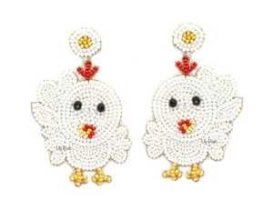 ต่างหูแฟชั่นคุณภาพสูงทำจากนกแก้วต่างหูลูกปัดลูกปัดแบบถักโครเชต์ต่างหูสำหรับผู้หญิงต่างหู - Product Image 2