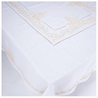 Set de nappe et serviettes de table brodées à la main, broderie 100% coton, quattr-quang