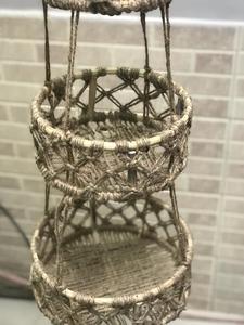 High Quality Eco-friendly <b>Hanging</b> Jute <b>Basket</b> for Home and Garden Decoration New Design Fruit <b>Basket</b> <b>Hanging</b> 3 Tier <b>Basket</b> - Product Image 3