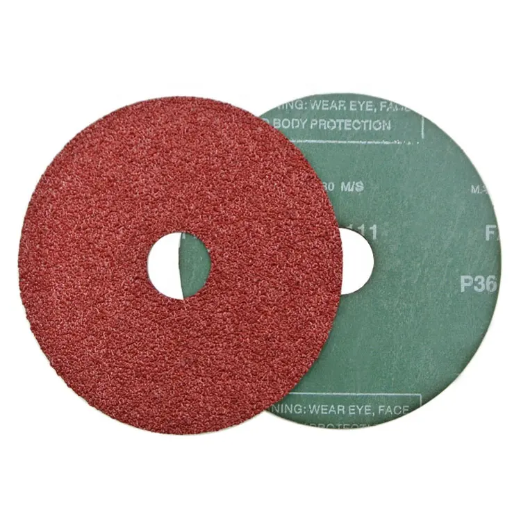 SATC-Discos de lijado y molienda de fibra, disco abrasivo de óxido de aluminio, resina de grado Industrial, agujero central de 4,5X7/8 pulgadas, grano P36