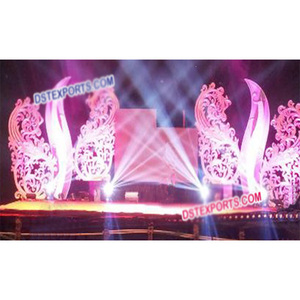 Décorations de mariage asiatiques modernes panneaux de toile de fond Paisley pour la configuration de la scène de réception panneaux de toile de fond de scène en fibre USA - Product Image 1