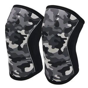 XL 7mm d'épaisseur néoprène genouillère respirant Spandex Nylon EVA Compression Fitness Powerlifting accroupi genouillères protecteur - Product Image 1