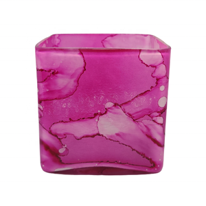 กลีบดอกแก้วสี่เหลี่ยมขนาดใหญ่ลายหินอ่อนสีชมพูเรียบง่ายหรูหราสำหรับตกแต่งงานแต่งงาน - Product Image 1