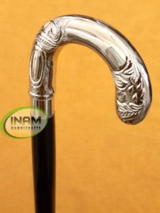 Bastón Vintage de madera tallada a mano con mango redondo de diseñador, bastón de madera con mango redondo de latón - Product Image 2