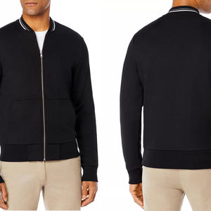 Fortune Apparel Custom Made New Arrival Unisex Bomber <b>Jacket</b> in Black Quick Dry & Windproof 100% Polyester Winter Ready - Product Image 4