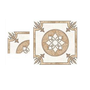 Carreaux de sol en céramique fleur ronde en porcelaine polie blanche 40x40cm - Product Image 2