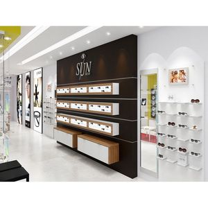 De hornear pintado brillante gafas de sol <span class=keywords><strong>RayBan</strong></span> de fábrica del OEM venta al por mayor pantalla óptica escaparate con retroiluminación de barras - Product Image 5