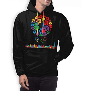 Sweat à capuche homme de marque personnalisée de haute qualité impression polaire de coton éponge français - Product Image 5