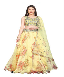 Fancy Organza Silk Floral Printed Lehenga Choli con Dupatta Party Wear Mejor precio Mercado textil Surat Textilr Market Étnico - Product Image 5