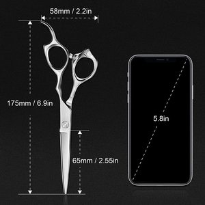 Juego de Tijeras para Cortar Cabello Aszwor, Kit de Tijeras de Peluquería, 12 Piezas, Tijeras Profesionales para Corte de Cabello - Product Image 1