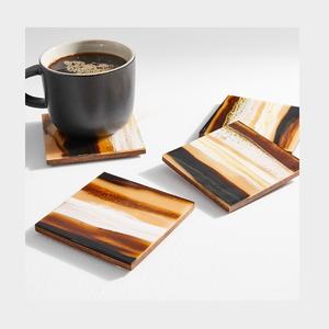 Sous-verre en résine de forme carrée pour la maison, hôtel et restaurant, vaisselle, ensemble de sous-verre pour tasse à thé - Product Image 3