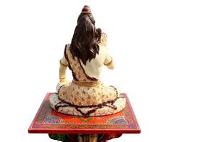 Statue de Shiva en polyrésine blanche faite à la main par Nirmala Handicraft - Décoration d'intérieur pour temple ou table - Product Image 4