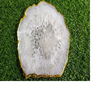 Platos y posavasos de ágata de piedras preciosas azules del océano naturales adecuados para tiendas de decoración del hogar - Product Image 3