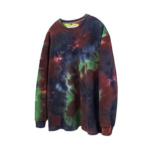 Acid Wash T-shirts Custom logo <b>tie</b> dye t shirts long sleeve kaos kaki <b>tie</b> dye t shirt cotton - Product Image 1