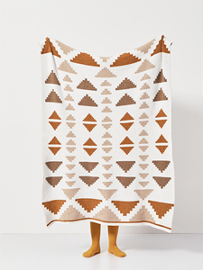Plaid tricoté <span class=keywords><strong>en</strong></span> microfibre douce et <span class=keywords><strong>laine</strong></span> mérinos DQX Nordic personnalisé pour la décoration intérieure et les canapés - Product Image 4