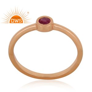 925เงินสเตอร์ลิงธรรมชาติทับทิมพลอยซ้อนแหวนสำหรับผู้หญิงเครื่องประดับผู้ผลิต - Product Image 2