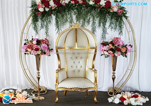 ชุดเก้าอี้แกะสลักสีทองสำหรับเจ้าสาวและเจ้าบ่าวขนาดคิงไซส์สำหรับงานแต่งงานเจ้าสาวเจ้าบ่าวเจ้าสาวหรูหรา - Product Image 6