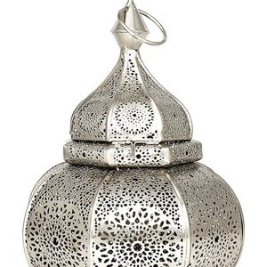 Moroccan <b>Lantern</b> Design | Vintage Decor <b>Lamp</b>, Spectacular Play of Light |<b>Table</b> <b>Lamp</b>+Garden <b>Lantern</b> |Home Decor | Silver Light Ch - Product Image 1