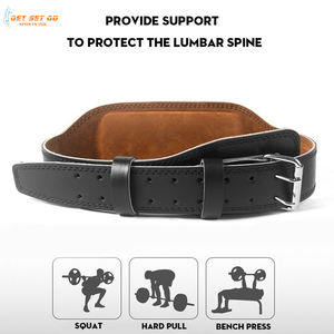 Cinturón de entrenamiento de gimnasio para hombres de alta resistencia profesional Cinturón de levantamiento de pesas de cuero con logotipo personalizado con hebilla duradera para uso deportivo - Product Image 3