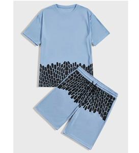 Ensemble 2 pièces d'été pour hommes, vêtements courts de rue, tendance, grande taille, collection 2022 - Product Image 3