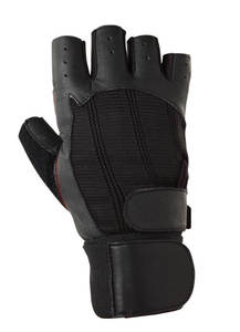 Gants de fitness en cuir à demi-doigt pour hommes pour les entraînements de musculation et de gymnastique avec support de poignet Gants d'haltérophilie - Product Image 4
