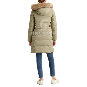 Nouvelle veste matelassée longue tendance pour femmes, durable, sur mesure, de haute qualité, à capuche en fourrure, imperméable et respirante - Product Image 3