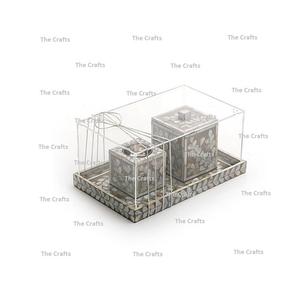 Brûleur de Dukhoon en bois et nacre, design tendance, ensemble de brûleur à oud Mabkhara pour l'utilisation de parfums d'intérieur - Product Image 4