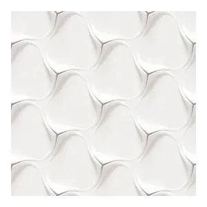 3D Gaufrage Triangle Type Carrelage Blanc 2x2 Maison Mur Décoration Intérieure Carrelage Pisos Porcelanato Poli 60*60 Carreaux 24x24