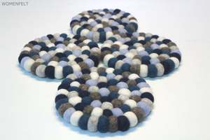 High Quality Handmade Wool Felt Ball <b>Trivet</b> - Product Image 5
