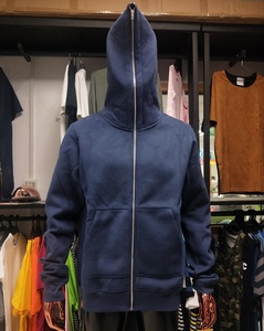 Embroidery Casual 100% Cotton <b>Black</b> Custom <b>Zip</b> <b>Up</b> Blank Full face <b>zip</b> <b>Hoodie</b> - Product Image 6