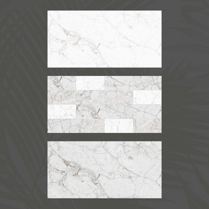 Carreaux muraux en céramique et porcelaine émaillée pour salle de bains 300X600 Matériau de construction - Product Image 2