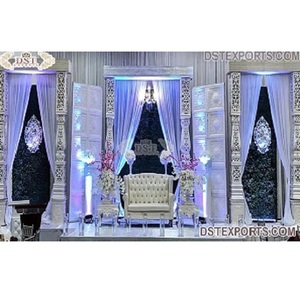 Exclusive White Wedding <b>Stage</b> in Western Style Latest Bollywood Wedding <b>Stage</b> Decor New White Wedding <b>Stage</b> in Western Style - Product Image 1