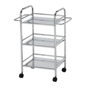 3 Flat Platform With Wheeled Multi-storage Trolley